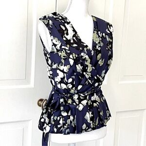 Oscar de la Renta Floral Silk Top